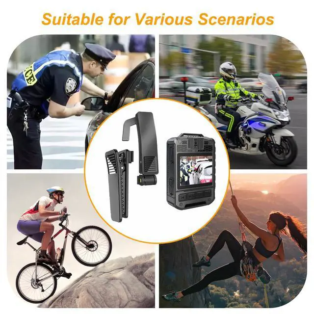 Alt view image 6 of 6 - 1080P Patrol Police Infrared Night Vision Body Camera with 64G Kingston SD Card, Shoulder & Waist Clip, Vedio Audio Recorder Bodycam, 24H Record for Law Enforcement Security Outwork