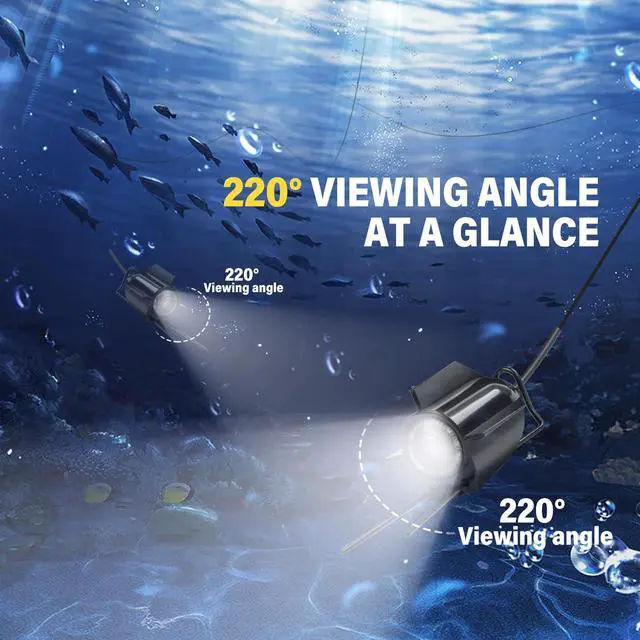 Alt view image 5 of 6 - 5inch Portable Fish Finder Camera Underwater Fishing Camera, 220° Wide Angle Infrared Night Vision, Host IP65 Waterproof Ice Fishing Camera for Ice, Lake and Boat (A)