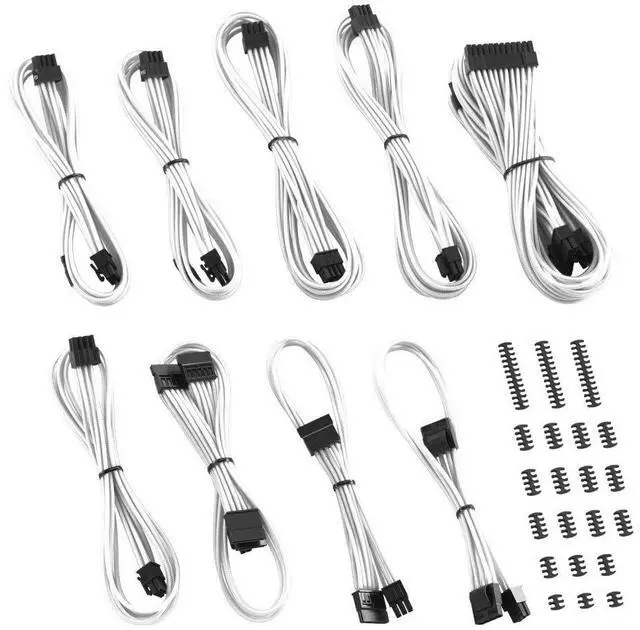Main image of E-Series Classic ModMesh Sleeved Cable Kit for EVGA G/G+ / P/P+ / T (White)