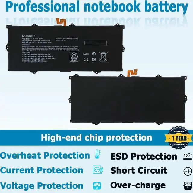Alt view image 4 of 6 - AA-PBAN2HE Laptop Battery Compatible with Samsung Galaxy Book Go 340XDA NP340XLA XE340XDA-KA3US-RB XE340XDA-KA1US XE340XDA-KA3 XE340xda-ka1it Series BA43-00399A 2-Cell 7.7V 37Wh