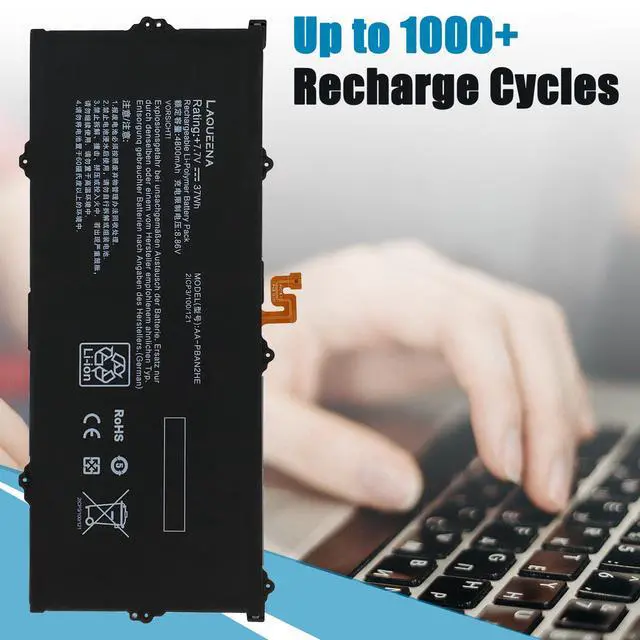 Alt view image 6 of 6 - AA-PBAN2HE Laptop Battery Compatible with Samsung Galaxy Book Go 340XDA NP340XLA XE340XDA-KA3US-RB XE340XDA-KA1US XE340XDA-KA3 XE340xda-ka1it Series BA43-00399A 2-Cell 7.7V 37Wh