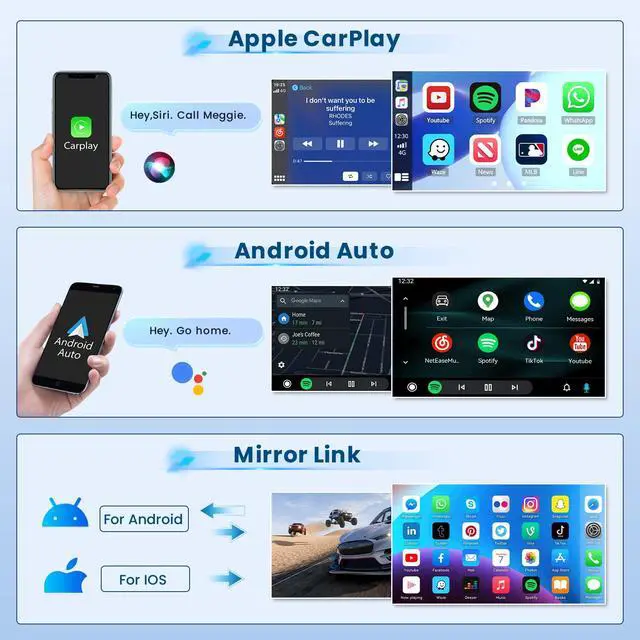 Alt view image 3 of 6 - 2+64G Radio for Ford Fusion Mondeo 2013-2019 Android 15 CarPlay Car Stereo Touchscreen 9" Android Auto GPS EQ 28UI Backup Camera