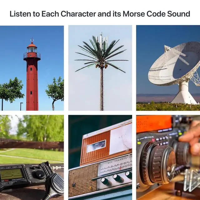 Alt view image 5 of 6 - Mini Morse Radio Key Double Paddle Morse Code Key with Stainless Steel Body Three Neodymium Magnets Base Green