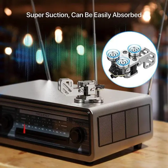 Alt view image 2 of 6 - Mini CW Key Automatic Morse - Radio HAM Send Telegram Double Paddle Morse Code Key with Stainless Steel Body Three Neodymium Magnets Base
