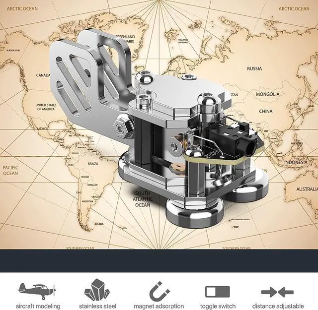 Alt view image 5 of 6 - Mini CW Key Automatic Morse - Radio HAM Send Telegram Double Paddle Morse Code Key with Stainless Steel Body Three Neodymium Magnets Base