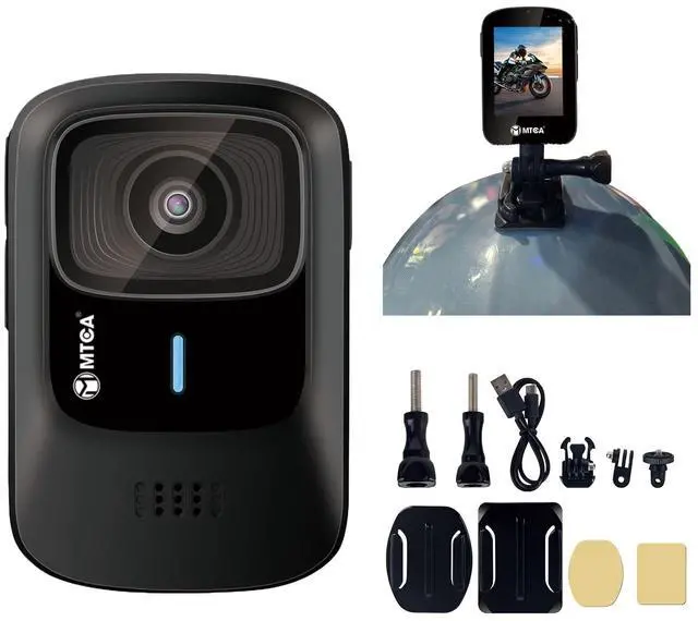 Main image of Action Camera 4k - Compact Portable Waterproof Sport Camera, Motorcycle Helmet Camera With Time Lapse, Suitable For Bike/Hat/Skiing/Surfing/Mountain//Snorkeling/Swimming/Fishing, with Helmet Mount