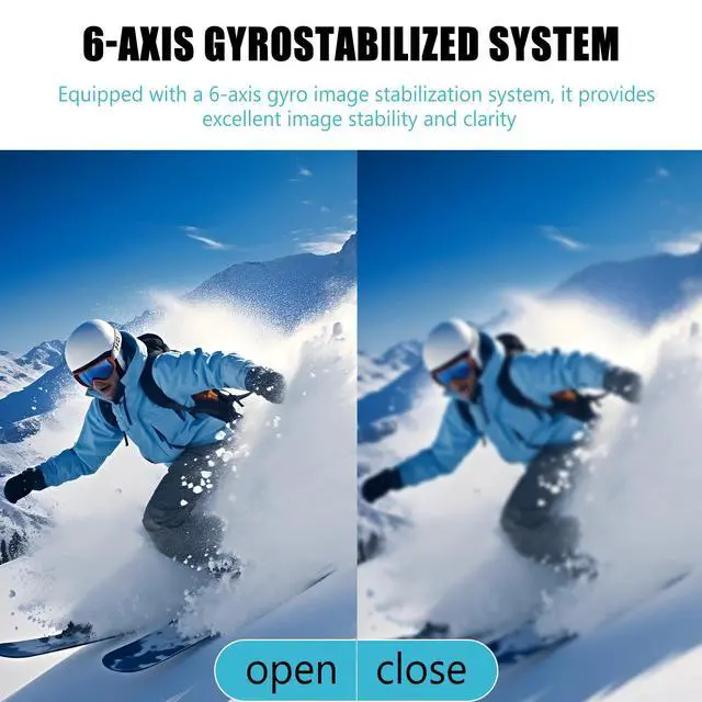 Alt view image 3 of 6 - Action Camera 4k - Compact Portable Waterproof Sport Camera, Motorcycle Helmet Camera With Time Lapse, Suitable For Bike/Hat/Skiing/Surfing/Mountain//Snorkeling/Swimming/Fishing, with Helmet Mount