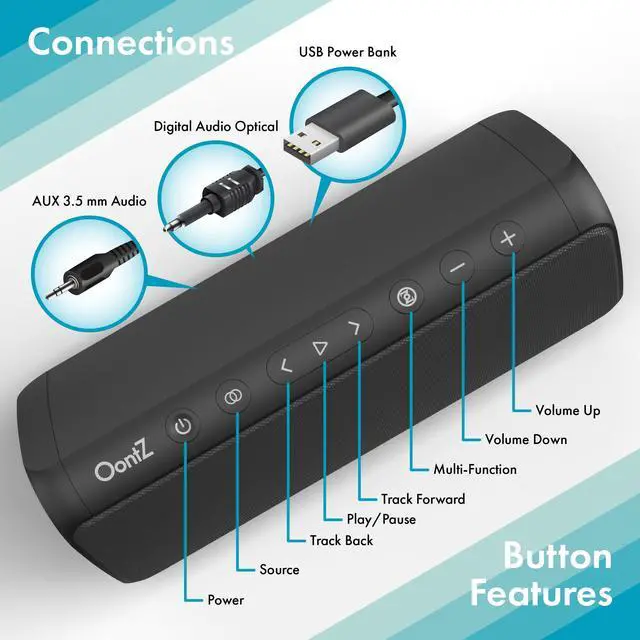 Alt view image 2 of 6 - Angle 3 Pro Soundbar - Wired and Wireless Bluetooth 5.0 Stereo Soundbar for TV, Optical/Aux/Bluetooth Connection, Exceptional Sound & Bass,100ft Wireless Range (Black)