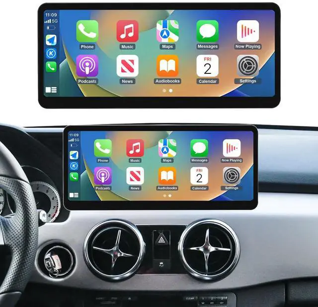 Main image of 2026 12.3" CarPlay Android Auto Screen for Mercedes-Benz GLK | Ultra-Narrow Touchscreen | Wireless CarPlay & Android Auto | Mercedes X204 GLK250/300/350 2013-2015 | NTG 4.5/4.7 Compatible