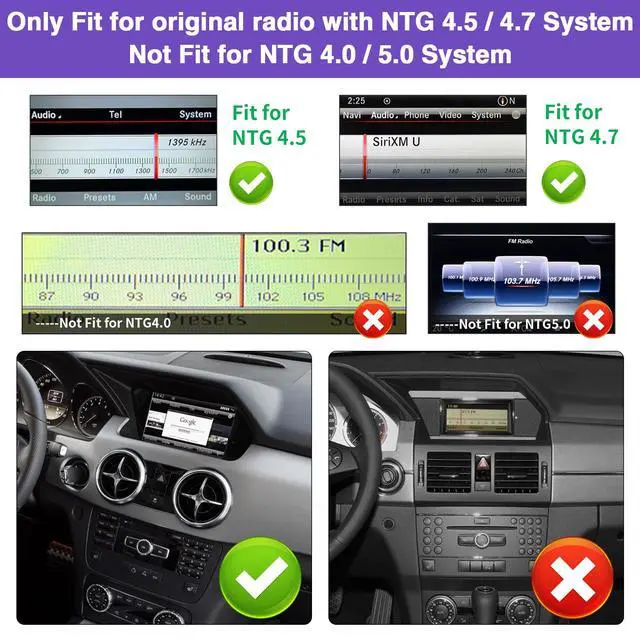 Alt view image 3 of 6 - 2026 12.3" CarPlay Android Auto Screen for Mercedes-Benz GLK | Ultra-Narrow Touchscreen | Wireless CarPlay & Android Auto | Mercedes X204 GLK250/300/350 2013-2015 | NTG 4.5/4.7 Compatible