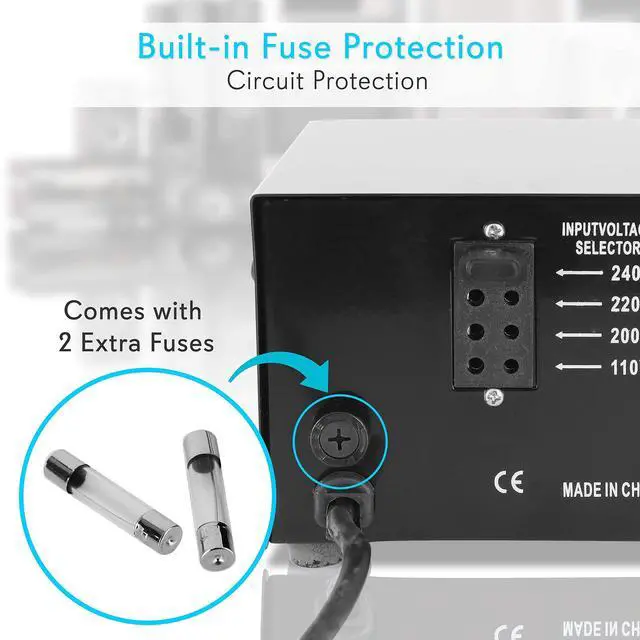 Alt view image 3 of 6 - Step Up and Down Converter - 500 Watt Voltage Converter Transformer w/ USB Charging Port, UK Power Adapter, AC 110 / 120 to 220 / 240 Volt Vice Versa, 110V/120V/220V/240V Input Voltage
