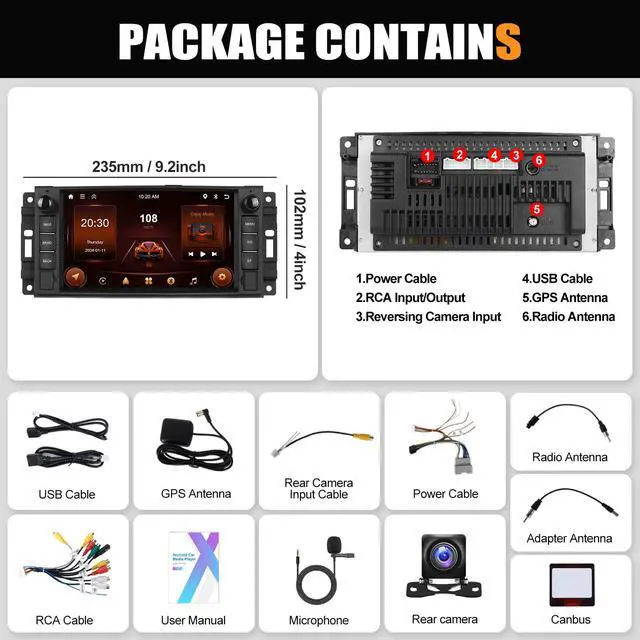 Alt view image 4 of 6 - 2G+64G Car Stereo Radio for Jeep Wrangler JK Grand Cherokee Compass Dodge Charger Ram 1500 with Wireless CarPlay Android Auto 7'' Android Touch Screen Car Radio with GPS Bluetooth WiFi Backup Camera