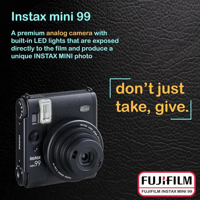 Alt view image 3 of 6 - Instax Mini 99 Instant Film Camera Bundle with Instax Mini Instant Film (20 Sheets) with Accessories Including Protective Carrying Case Value Bundle