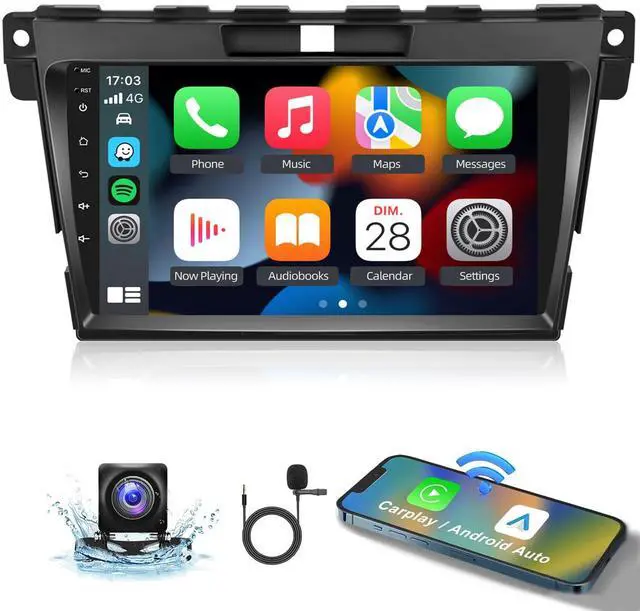 Main image of 2G+64G Car Radio for Mazda CX-7 CX7 CX 7 2007 2008-2014 - Apple Carplay & Android Auto - 9 Inch Android 13 Stereo with WiFi/EQ/GPS + AHD Rear View Camera