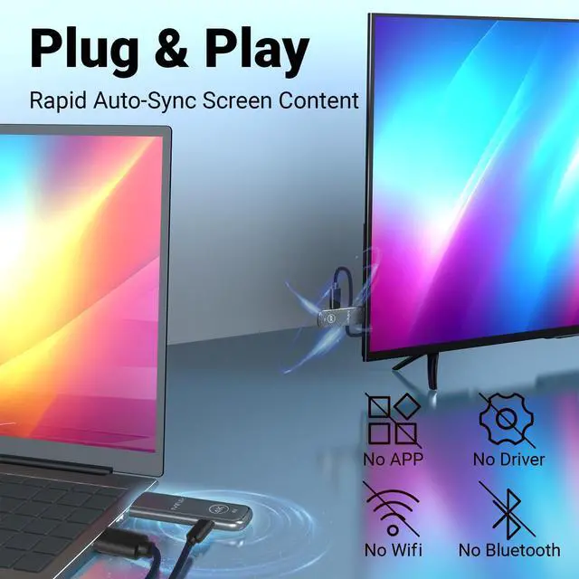 Alt view image 3 of 5 - H4K Wireless HDMI Transmitter & Receiver 4K Decode 1080P@60Hz Plug&Play Dual-Band 5G+2.4G HDMI Extender 50m (164ft) Low Latency for Business Use, Streaming & Home Theater Laptop/PC/TV/Projector