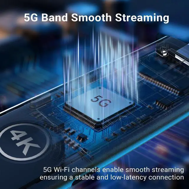 Alt view image 4 of 5 - H4K Wireless HDMI Transmitter & Receiver 4K Decode 1080P@60Hz Plug&Play Dual-Band 5G+2.4G HDMI Extender 50m (164ft) Low Latency for Business Use, Streaming & Home Theater Laptop/PC/TV/Projector