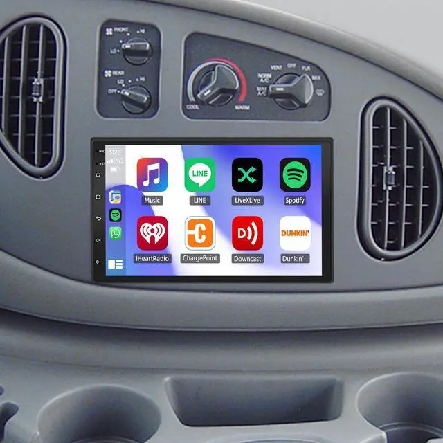 Main image of Car Stereo Radio for Ford E150 E250 E350 1998-2003 2004 2005 2006 2007 2008 | 2+32G 7'' Touch Screen with Wireless CarPlay Android Auto GPS WiFi Bluetooth FM/RDS SWC Backup Camera