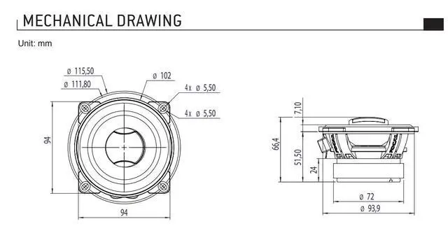 Alt view image 3 of 6 - ACX100 Auditor EVO Series 4" 2-Way Coaxial Speaker Kit