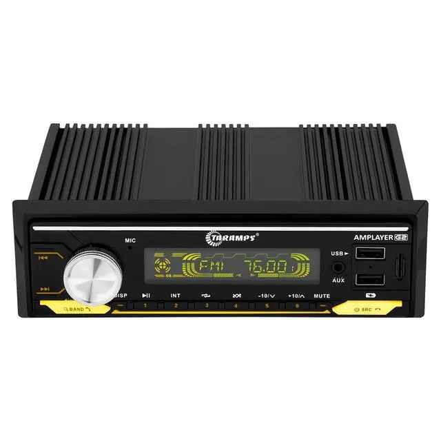 Alt view image 4 of 6 - Taramps Amplayer G2 Bluetooth Car Stereo Single DIN Media Receiver with Built-in 400W RMS Amplifier, 4 Channels, USB, SD, FM Radio, Hands-Free Calling, Audio Processor & RGB LED Control