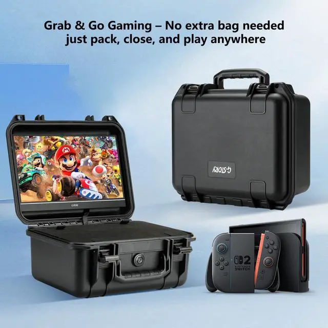 Alt view image 2 of 6 - 14 Portable Monitor Case for Switch 2,4K&60Hz or 1080P&120Hz Portable Gaming Monitor IPS Screen HDMI Shock-Resistant Travel carrying Bag Game Mode,Travel Monitor fo Switch2(no Included)