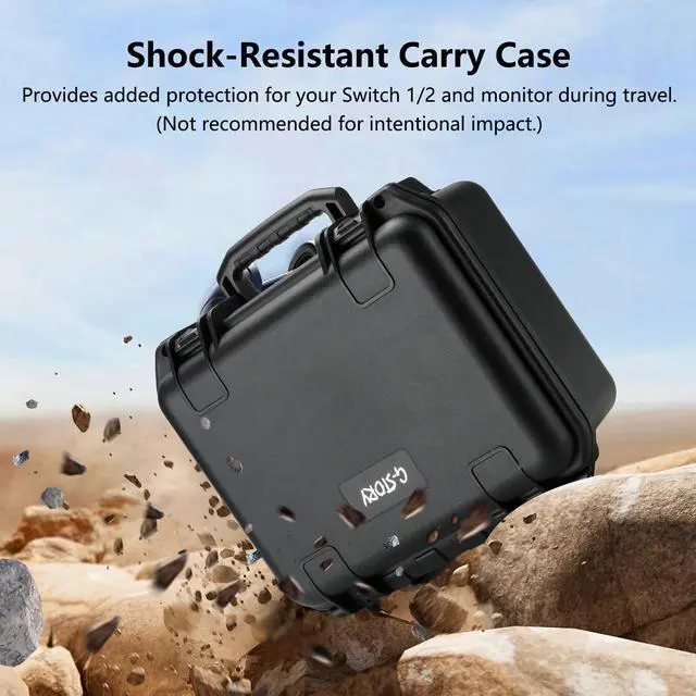 Alt view image 6 of 6 - 14 Portable Monitor Case for Switch 2,4K&60Hz or 1080P&120Hz Portable Gaming Monitor IPS Screen HDMI Shock-Resistant Travel carrying Bag Game Mode,Travel Monitor fo Switch2(no Included)