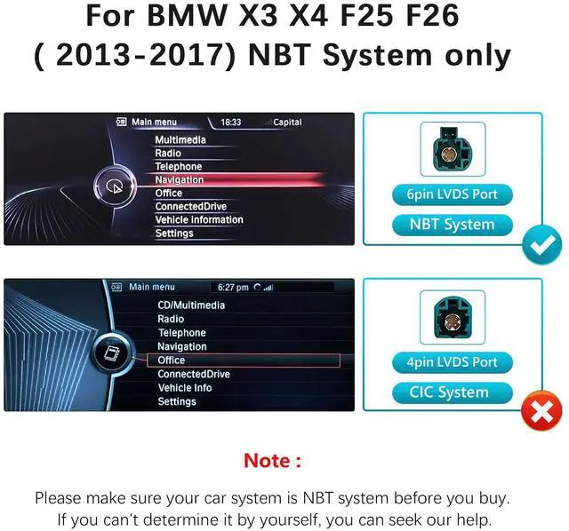 Alt view image 2 of 6 - 8.9" CarPlay for BMW X3 X4 F25 2013-2016 NBT Linux Android | Stable Linux,8.9" IPS1920x720 HD, OEM functions retained, auto day/night mode, Wireless CarPlay Android Auto