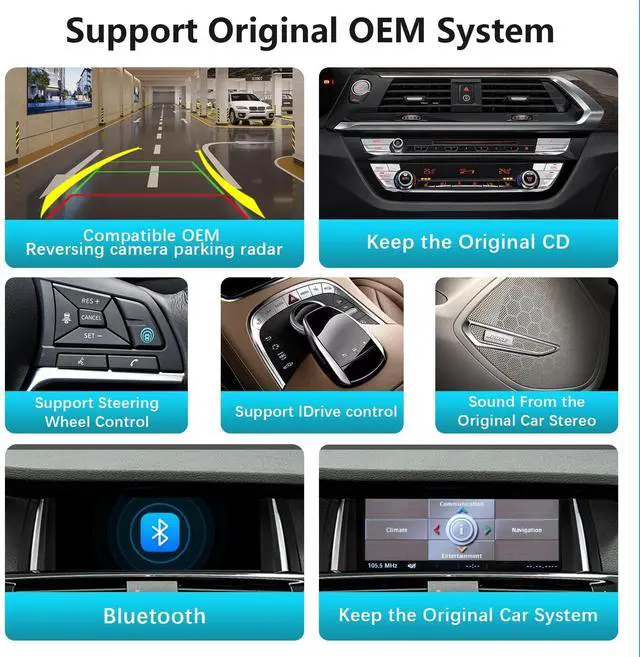 Alt view image 6 of 6 - 8.9" CarPlay for BMW X3 X4 F25 2013-2016 NBT Linux Android | Stable Linux,8.9" IPS1920x720 HD, OEM functions retained, auto day/night mode, Wireless CarPlay Android Auto