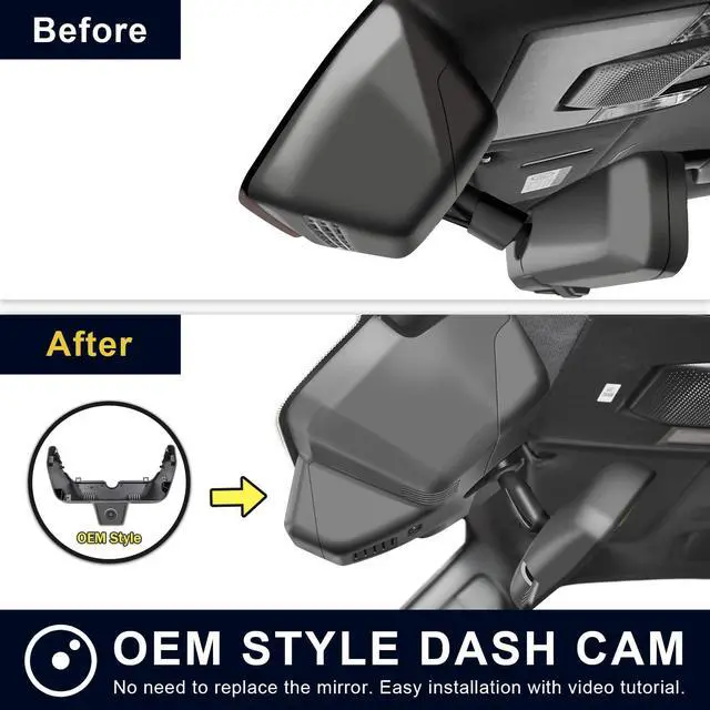 Alt view image 6 of 6 - Front 4K & Rear 1080p Dash Cam for Lexus GX550 2024-2026(Gen3/J250) | Premium Luxury Overtail etc, Integrated OEM Look, UHD 2160P Video, App & WiFi, Easy to Install, GPS, 128GB Card