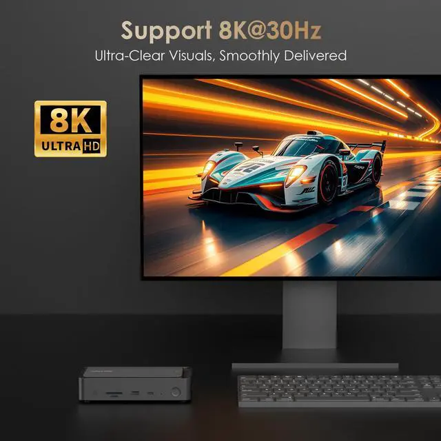 Alt view image 3 of 6 - Laptop Docking Station 3 Monitors(Max Resolution: Single 8K or Triple 4K), 12-1 USB C Hub with 10Gbps M.2 PCIe/SATA SSD Enclosure, 2*HDMI + DP, 100W PD, for MacBook Pro/Air Mac mini M1M4