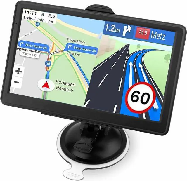 Main image of GPS Navigator for Car, Latest 2026 Map, 7 inch Touch Screen Real Voice Spoken Turn-by-Turn Direction Reminding Navigation System for Cars, Vehicle GPS with Speed and Red Light Warning