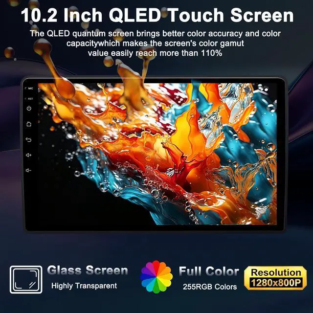 Alt view image 6 of 6 - Car Radio Stereo for Honda Accord 7th Gen 2003-2007, 10.2 Inch IPS Touchscreen Android 13 64GB, Wireless CarPlay Android Auto, Plug and Play, 1080P Backup Camera, 5G WiFi, GPS, SWC, AM/FM Radio
