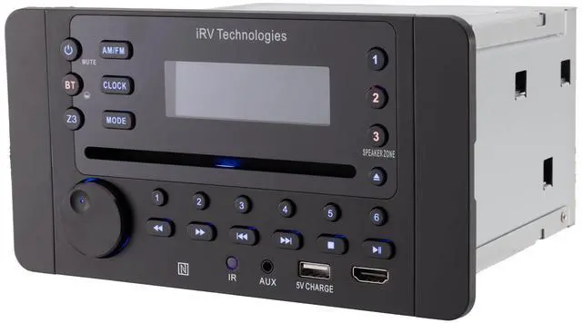 Main image of Car Stereo with Bluetooth,IRV Technology iRV63 Independent Zone 3 Wireless RV Radio,Supports HDMI ARC,APP,Digital Surround Sound,A&FM,DVD,MP4,CEC,NFC,Clock,3 Zones Wall Mount Car Audio Receiver