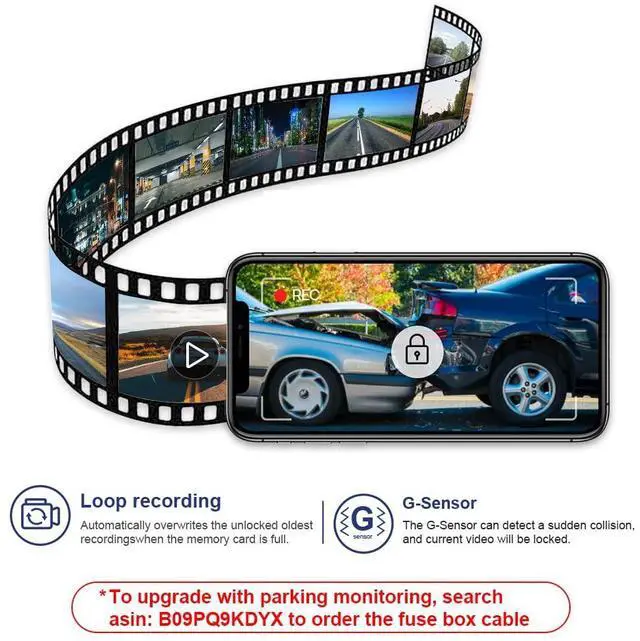 Alt view image 6 of 6 - 4K Dash Cam Suitable for Chevy Trailblazer 2021-2026 L LS LT ACTIV RS has Auto-Dimming (HD2-D5810), OEM Style, UHD 2160P Video, WiFi & APP, Loop Recording, G-Sensor, Plug & Play, 64GB Card
