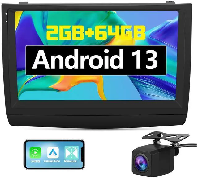 Main image of 2G+64GB Car Radio Stereo for Toyota Prius 2003-2009 9Inch Android Head Unit Touchscreen with CarPlay Android Auto Bluetooth GPS Navigation with RearCamera (C) (9 in)