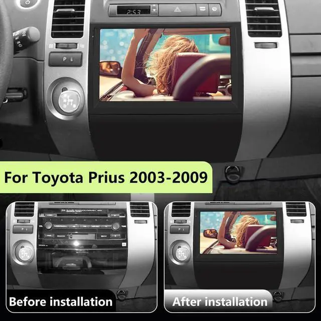 Alt view image 2 of 6 - 2G+64GB Car Radio Stereo for Toyota Prius 2003-2009 9Inch Android Head Unit Touchscreen with CarPlay Android Auto Bluetooth GPS Navigation with RearCamera (C) (9 in)