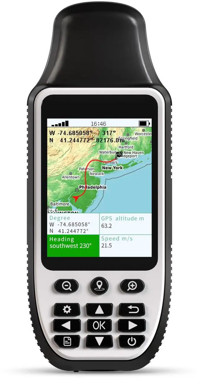 Main image of S190 Handheld GPS Navigator, Rugged Handheld GPS for Hiking with 3-Axis Compass, 3.2" Color Display, Handheld GPS with Preloaded USA Topo Maps, 64GB Memory and Extra Battery Life