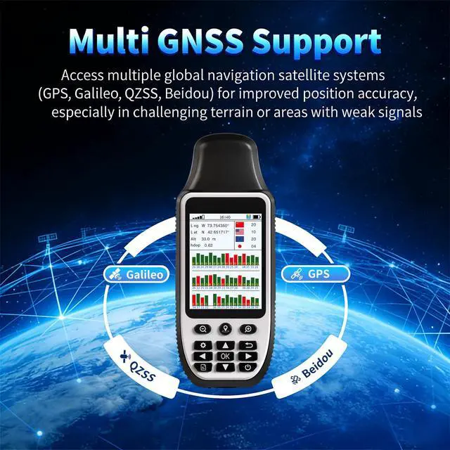 Alt view image 5 of 6 - S190 Handheld GPS Navigator, Rugged Handheld GPS for Hiking with 3-Axis Compass, 3.2" Color Display, Handheld GPS with Preloaded USA Topo Maps, 64GB Memory and Extra Battery Life