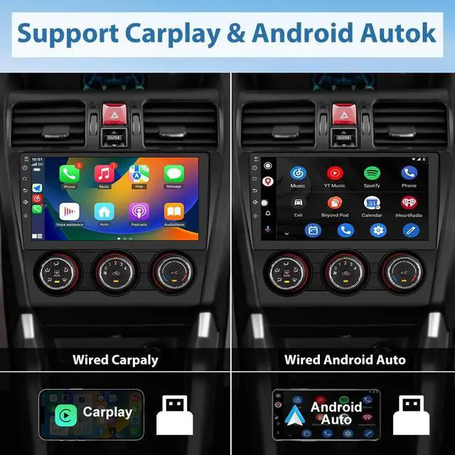 Alt view image 2 of 6 - Car Radio Stereo for Subaru Forester WRX Impreza 2013-2015 2GB RAM 64GB ROM