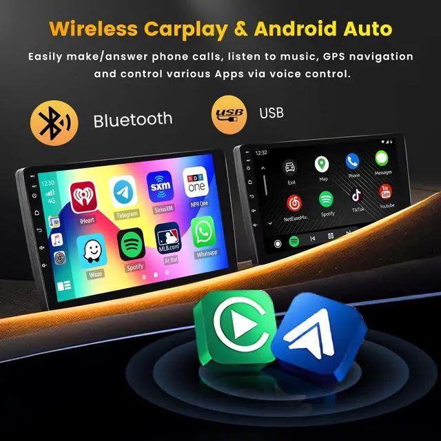 Alt view image 3 of 6 - 64G 9'' Android 15 Car Stereo for Hyundai Sonata 2015-2017 | IPS Touchscreen Wireless Carplay Android Auto Mirror Link 5G WiFi GPS Bluetooth SWC FM EQ Backup Cam Mic