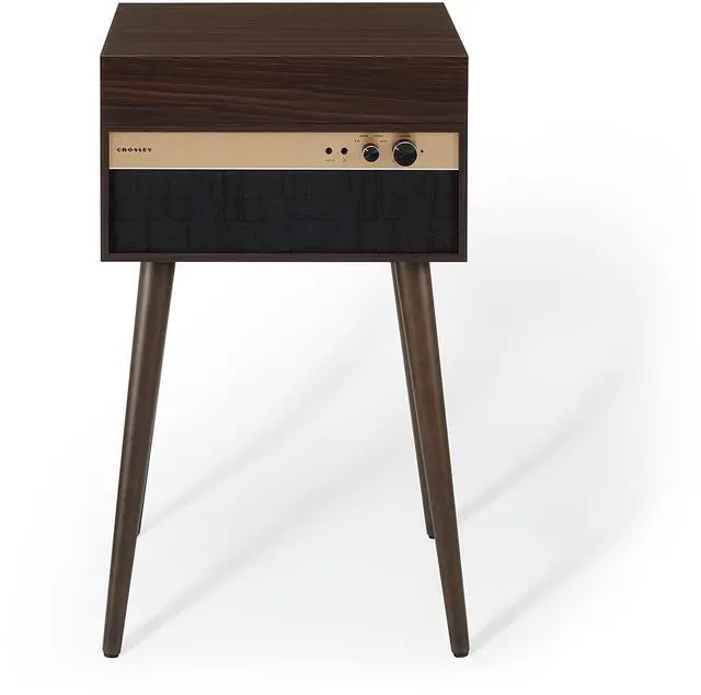 Alt view image 2 of 6 - CR6236A-WA Jasper Record Player, Walnut | 3-Speed Turntable, Bluetooth In / Out, Built-in Full-Range Stereo Speakers, Aux Input