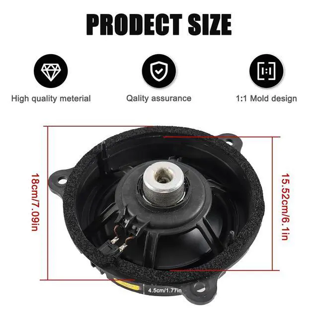 Alt view image 2 of 6 - Door Speaker for Nissan Altima Pathfinder sentra Maxima Murano 2008-2025 | 2pcs 6.5Inch,High Quality,Easy Installation,Durable