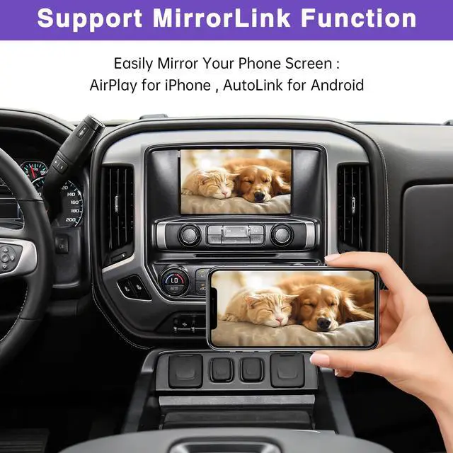 Alt view image 4 of 5 - 2026 Wireless CarPlay Retrofit Kit for Cadillac, Buick, Chevrolet and GMC | HMI 2.0 System 2014-2020 | Android Auto & Mirror Link & Reverse Camera | Original Car Function Retained
