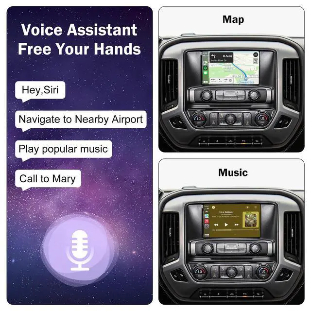 Alt view image 5 of 5 - 2026 Wireless CarPlay Retrofit Kit for Cadillac, Buick, Chevrolet and GMC | HMI 2.0 System 2014-2020 | Android Auto & Mirror Link & Reverse Camera | Original Car Function Retained