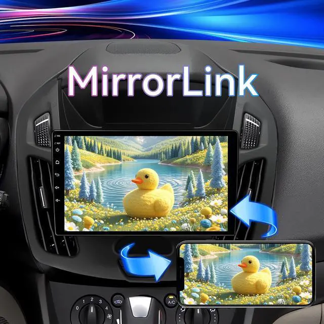 Alt view image 6 of 6 - Android 14 Car Radio Compatible with Ford Transit Connect 2014-2018,Touchscreen Car Stereo with Wireless Carplay Android Auto,FM,Multimedia Receiver with GPS Bluetooth & Backup Camera(9 Inch