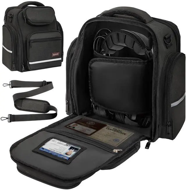 Main image of Flight Bags for Pilots, Aviation Headset Pilot Bag with Padded Protection | Headset Bag for Kneeboard, iPad & Flight Accessories, Multiple Pockets & Shoulder Strap, Gift for Student Pilots, Bag Only