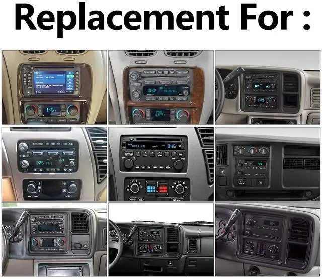 Alt view image 3 of 6 - Car Radio for Chevy Silverado Tahoe Colorado SSR (2003-2006) with CarPlay | For GMC Yukon Sierra/Hummer H2 (2003-2006), Support Android Auto Bluetooth WiFi Rearview Camera/Fit Bose System GPS CANbus