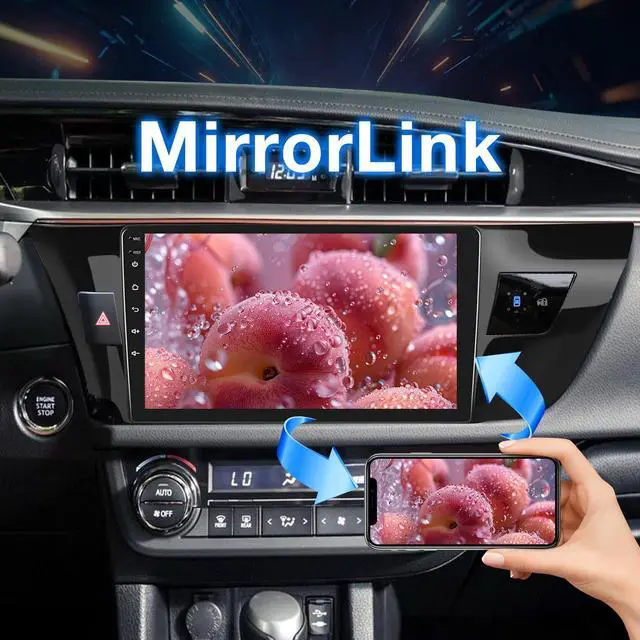 Alt view image 6 of 6 - Android 13 Car Stereo Radio 10 Inch for Toyota Corolla 2014-2016 | Wireless Carplay&Android Auto Head Uni Touchscreen Bluetooth Navigation,FM Radio,Mirror Link,Backup Camera