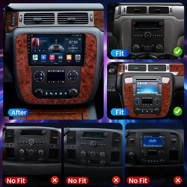 Alt view image 2 of 6 - Android 15 Upgrade Car Radio Stereo for Chevy Silverado Tahoe Suburban 2007-2013 GMC Yukon Sierra: 9.2" QLED HD Touchscreen - 5G WiFi Wireless Carplay/Android Auto 1080P Backup Camera GPS FM/RDS