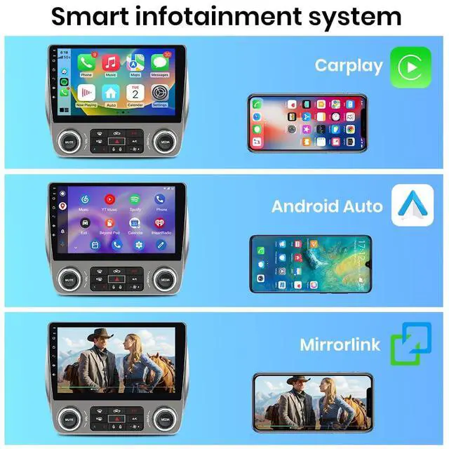 Alt view image 3 of 6 - Car Radio Stereo for Chevy Camaro 2010-2015 CarPlay Android Auto | 9" Android 15 Stereo Support WiFi Bluetooth GPS BT DSP SWC Wireless CarPlay Android Auto Reverse with HD Camera 2GB+64GB