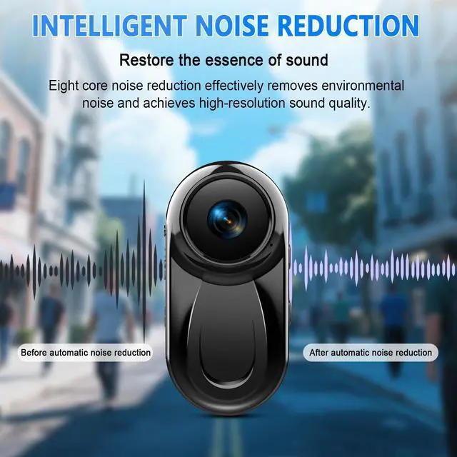 Alt view image 6 of 6 - Mini Body Camera 1080P, 512G Thumb Action Camera Hands-Free Recording, Magnetic Vlogging Cam with 360° Rotate, Wearable Video Recorder for CyclingTraveling/Motorcycle(SD Card Not Included) Black
